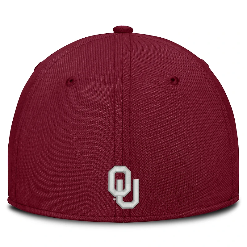 Men's Jordan Brand Crimson Oklahoma Sooners Rise On-Field SwooshFlex Dri-FIT Flex Hat