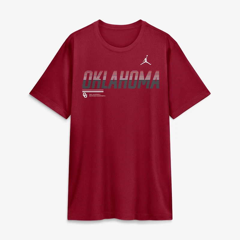 Men's Jordan Brand Gray Oklahoma Sooners Sideline Legend Dri-FIT T-Shirt