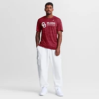 T-shirt Jordan Brand Crimson Oklahoma Sooners Sideline Velocity Dri-FIT pour homme