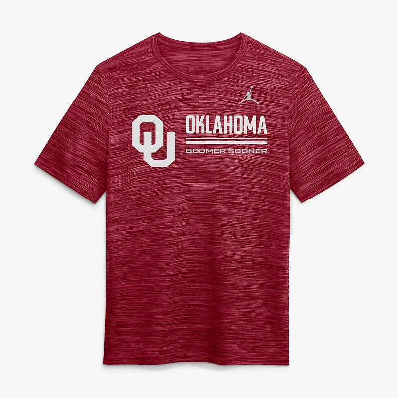 Men's Jordan Brand Crimson Oklahoma Sooners Sideline Velocity Dri-FIT T-Shirt