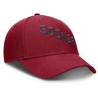Men's Jordan Brand Crimson Oklahoma Sooners Slanted Primetime Rise Performance Adjustable Hat
