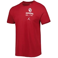 T-shirt Jordan Brand Crimson Oklahoma Sooners Team Practice Performance pour hommes