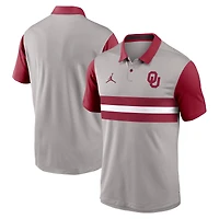 Men's Jordan Brand Gray/Crimson Oklahoma Sooners Vapor Dri-FIT Polo