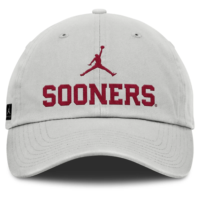 Men's Jordan Brand Gray Oklahoma Sooners 2025 On-Field Gameday Club Adjustable Hat