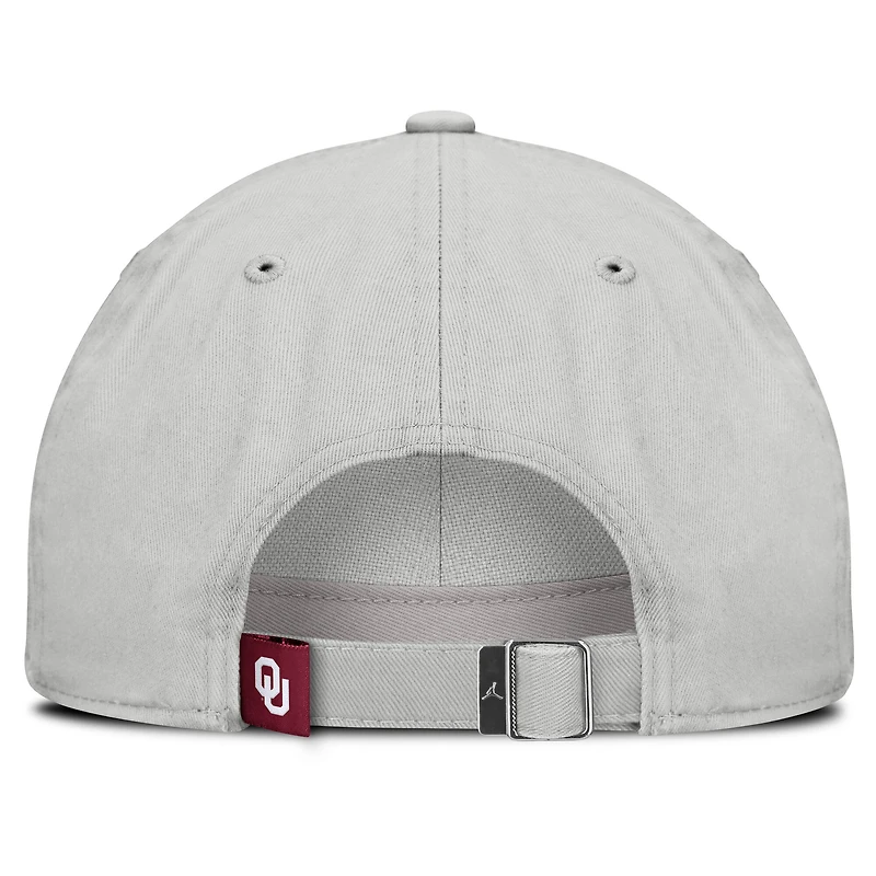 Men's Jordan Brand Gray Oklahoma Sooners 2025 On-Field Gameday Club Adjustable Hat