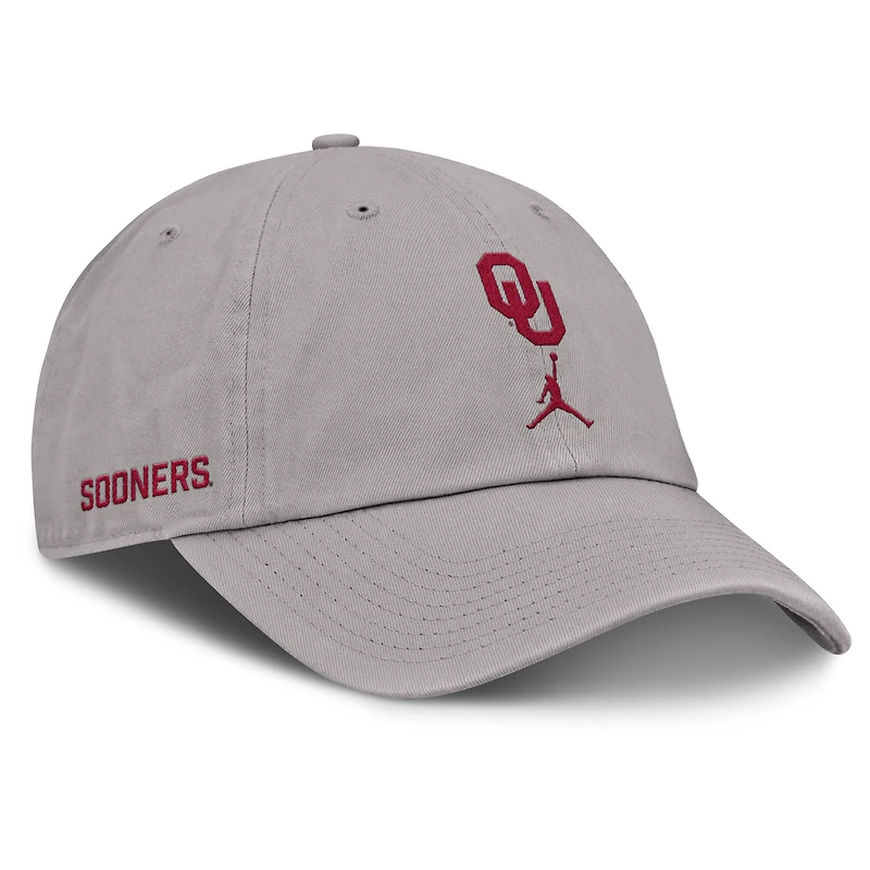 Casquette ajustable Primetime Club grise Jordan Brand des Oklahoma Sooners pour homme