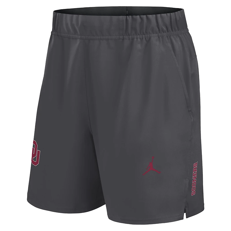 Short Jordan Brand Primetime Victory Dri-FIT gris pour homme des Oklahoma Sooners