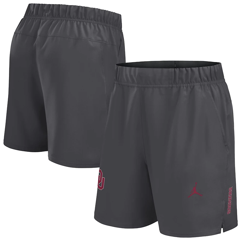 Short Jordan Brand Primetime Victory Dri-FIT gris pour homme des Oklahoma Sooners