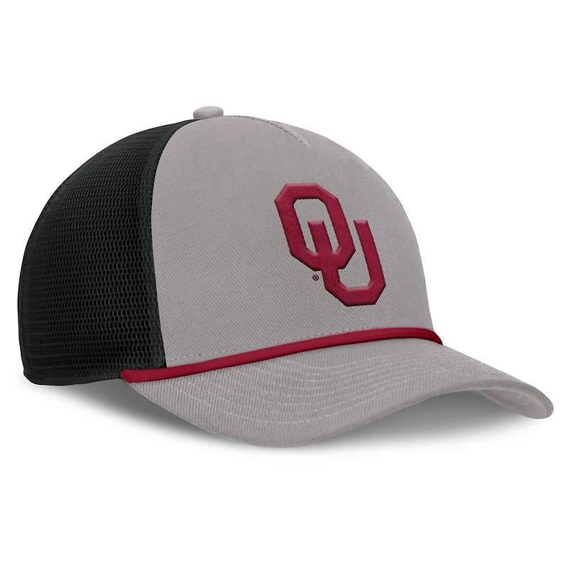Men's Jordan Brand Gray Oklahoma Sooners Rise Primetime Trucker Adjustable Hat