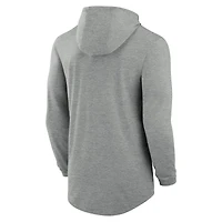 T-shirt à capuche et manches longues Jordan Brand Heather Grey Oklahoma Sooners Blitz Tri-Blend Performance pour homme