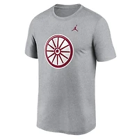 T-shirt avec logo alternatif Jordan Brand pour hommes, gris chiné, Oklahoma Sooners Primetime Legend