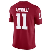 Men's Jordan Brand Jackson Arnold Crimson Oklahoma Sooners NIL Football Game Jersey