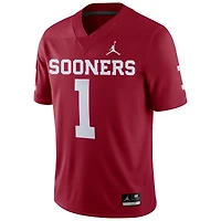 Men's Jordan Brand Jalen Hurts Crimson Oklahoma Sooners Player Game Jersey