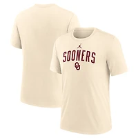 T-shirt Jordan Brand Natural Oklahoma Sooners Arch Logo Triblend pour homme