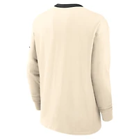 Men's Jordan Brand Natural Oklahoma Sooners Athletic Prep Max90 Pocket Logo Long Sleeve T-Shirt