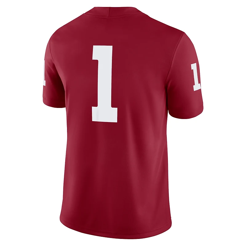 Men's Jordan Brand #1 Crimson Oklahoma Sooners Game Jersey