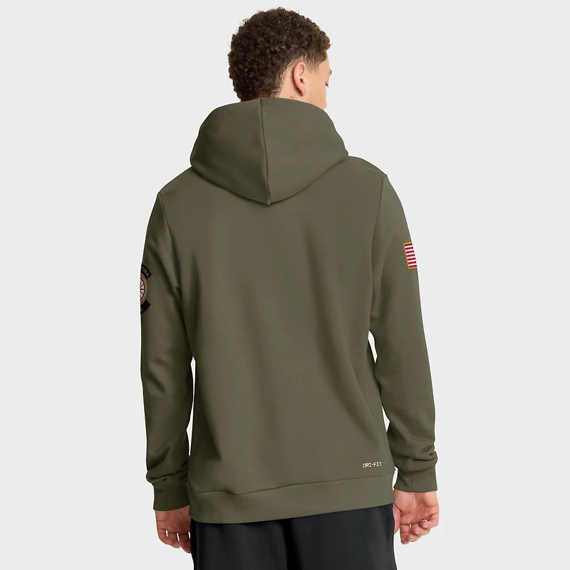 Men's Jordan Brand Olive Oklahoma Sooners 2025 Military Appreciation Standard Issue Dri-FIT Hoodie