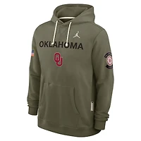 Men's Jordan Brand Olive Oklahoma Sooners 2025 Military Appreciation Standard Issue Dri-FIT Hoodie