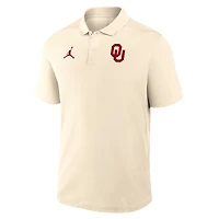 Men's Jordan Brand Tan Oklahoma Sooners Primary Logo Victory Performance Polo