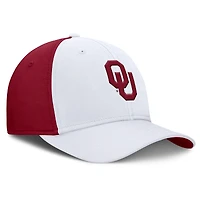 Men's Jordan Brand White/Crimson Oklahoma Sooners 2025 Sideline Rise Local Performance Flex Hat