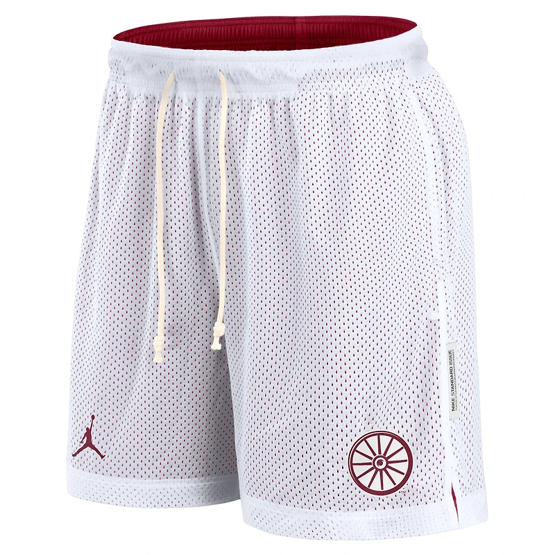 Men's Jordan Brand White/Crimson Oklahoma Sooners Primetime Reversible Shorts