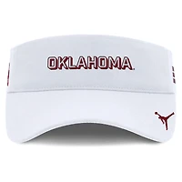 Visière ajustable Jordan Brand blanche pour homme des Oklahoma Sooners 2025 On-Field Gameday Performance Ace