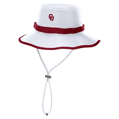 Men's Jordan Brand White Oklahoma Sooners 2026 Sideline Apex Boonie Bucket Hat