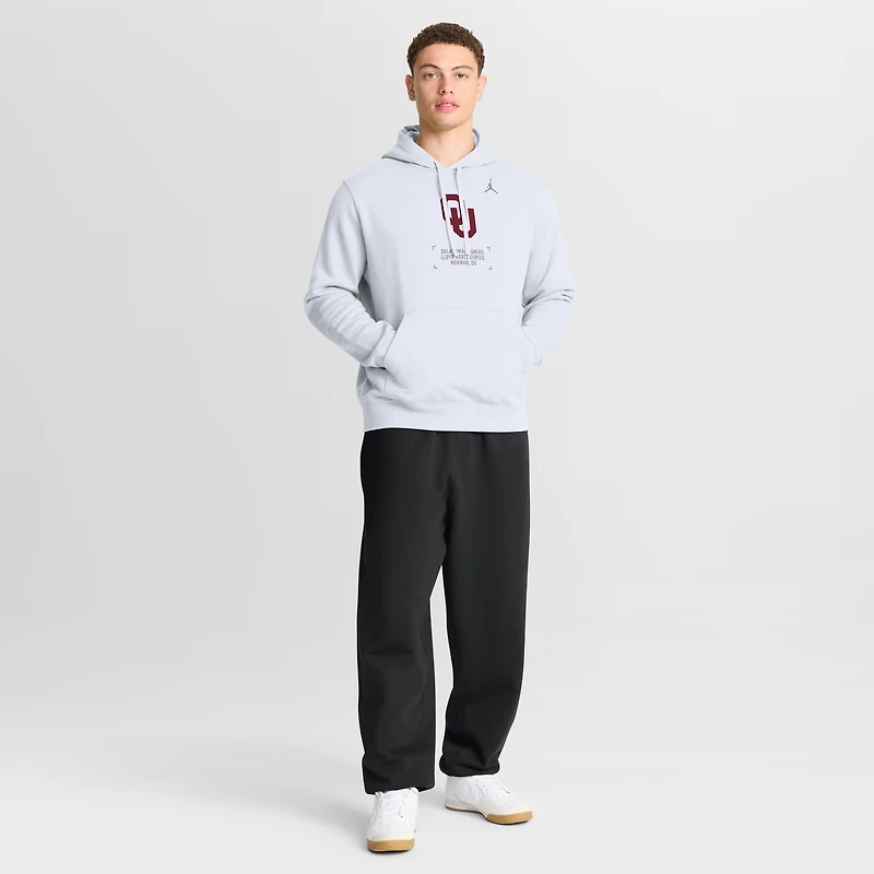 Sweat à capuche en polaire blanc Jordan Brand Oklahoma Sooners pour homme