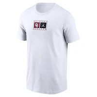 Men's Jordan Brand White Oklahoma Sooners Campus Logo Swoosh T-Shirt