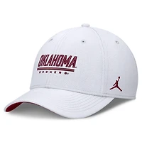 Men's Jordan Brand White Oklahoma Sooners Game Day Rise Swooshflex Hat