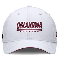 Men's Jordan Brand White Oklahoma Sooners Game Day Rise Swooshflex Hat