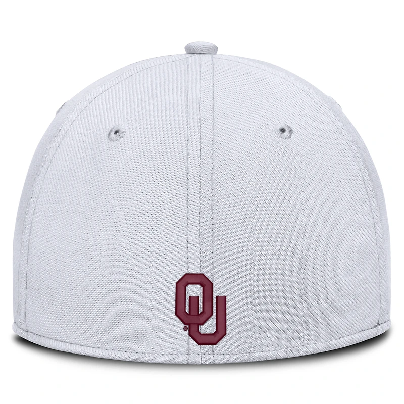 Men's Jordan Brand White Oklahoma Sooners Game Day Rise Swooshflex Hat