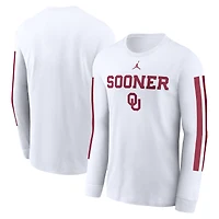 Men's Jordan Brand White Oklahoma Sooners Local Spirit Slogan Long Sleeve T-Shirt
