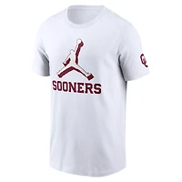 T-shirt Jordan Brand blanc pour homme, Oklahoma Sooners Primetime, logo Swoosh à deux points