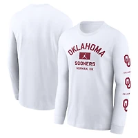 Men's Jordan Brand White Oklahoma Sooners Primetime Classic Location Long Sleeve T-Shirt