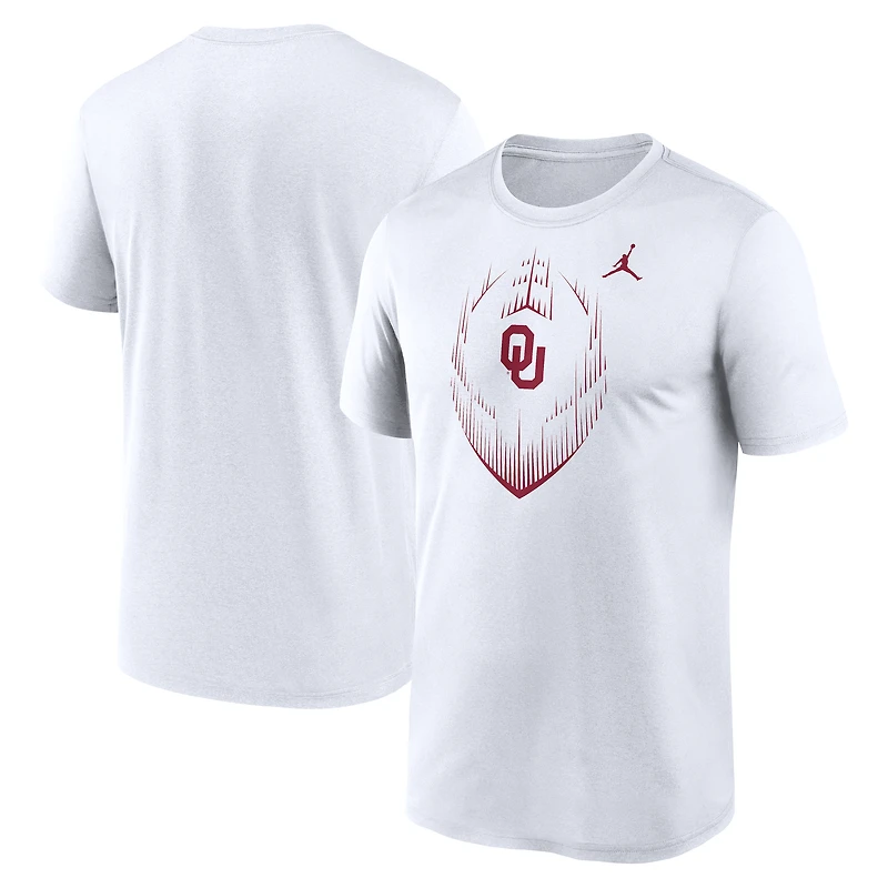 T-shirt de performance Jordan Brand blanc Oklahoma Sooners Primetime Legend Icon pour homme
