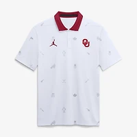 Polo Jordan Brand blanc pour homme, motif Vapor des Oklahoma Sooners, technologie Dri-FIT