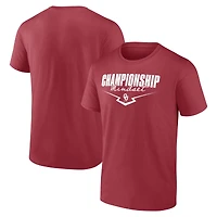 T-shirt pour homme avec logo Athletic Crimson, équipe de softball des Sooners l'Oklahoma, esprit d'équipe