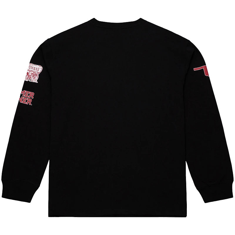 Men's Mitchell & Ness Black Oklahoma Sooners Training Camp Long Sleeve T-Shirt