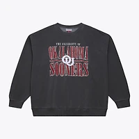 Sweat-shirt polaire Mitchell & Ness Oklahoma Sooners Downtown pour homme, couleur anthracite