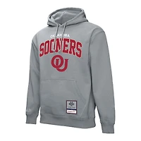 Sweat à capuche classique Mitchell & Ness gris chiné pour homme, motif Arch des Oklahoma Sooners
