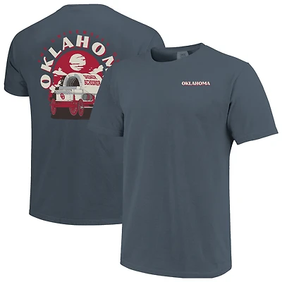 T-shirt homme bleu marine Oklahoma Sooners Comfort Colors Team Statue