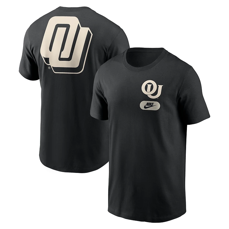 T-shirt Nike noir tendance pour homme, Oklahoma Sooners