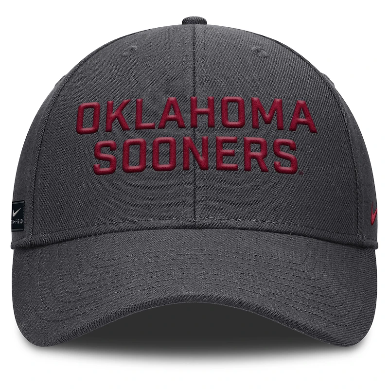 Men's Nike  Black Oklahoma Sooners Rise Practice Adjustable Hat