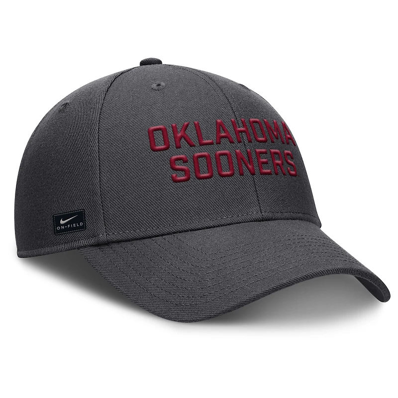 Men's Nike  Black Oklahoma Sooners Rise Practice Adjustable Hat
