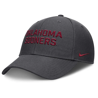 Men's Nike  Black Oklahoma Sooners Rise Practice Adjustable Hat