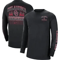 T-shirt à manches longues Oklahoma Sooners Tour Max 90 Nike noir pour homme