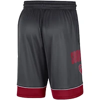 Short de performance Nike anthracite Oklahoma Sooners Fast Break pour homme