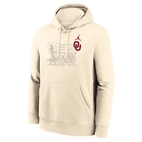 Men's Nike Cream Oklahoma Sooners Campus Shadow Hoodie