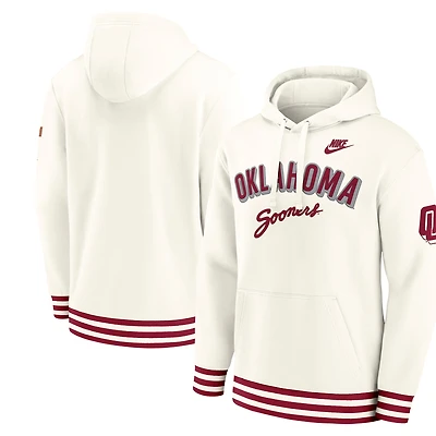 Sweat à capuche rétro Nike crème Oklahoma Sooners Legacy pour homme